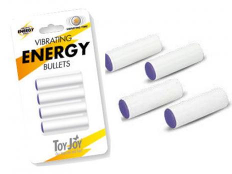 Миниатюрные вибро-пульки Vibrating Energy Bullets, 4шт., 3,4х1,1см