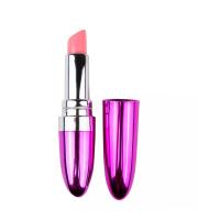 Розовый миниатюрный вибратор в форме помады Lipstick
