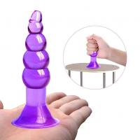 Анальная пробка Anal Plug,фиолетовая с присоской MassX_1