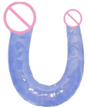 Двусторонний фаллоимитатор. 19-32mm*280mm. MassX. Голубой