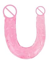 Двусторонний фаллоимитатор. 19-32mm*280mm. MassX. Розовый.
