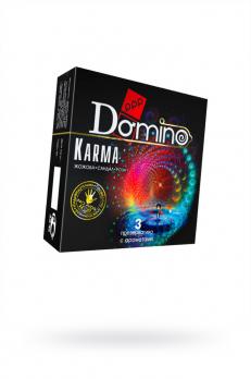 ПРЕЗЕРВАТИВЫ LUXE DOMINO PREMIUM KARMA, РОЗА, ЖОЖОБА И САНДАЛ, 3 ШТ. В УПАКОВКЕ