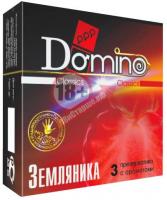 Ароматизированные презервативы Domino "Земляника" - 3 шт.