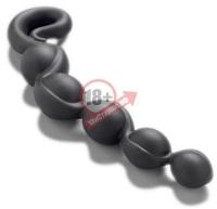 Черная анальная цепочка Bendybeads - 26,2 см.