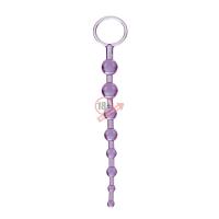 Фиолетовая анальная цепочка First Time Love Beads - 21 см.
