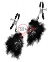 Зажимы на соски FEATHER NIPPLE CLAMPS с украшением из перышек