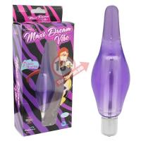 Фиолетовый вибростимулятор-пробка Maxi Dream Vibe - 14,5 см.