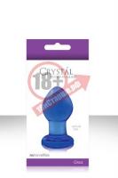 Малая синяя стеклянная анальная пробка CRYSTAL PLUG