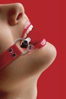 Кляп-шар на красных ремешках Solid Ball Gag