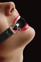 Кляп-шар на чёрных ремешках Solid Ball Gag