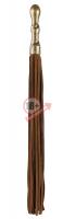 Коричневая плетка Luxury Whip Copper с покрытой медью рукоятью