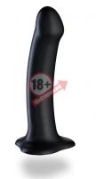 Чёрный гладкий фаллоимитатор Magnum - 18,1 см.