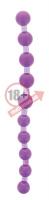 Фиолетовая анальная цепочка JUMBO JELLY THAI BEADS CARDED LAVENDER - 31,8 см.