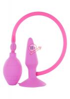 Розовый анальный расширитель SMALL INFLATABLE PLUG - 10 см.