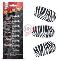 Набор лаковых полосок для ногтей Зебра Nail Foil