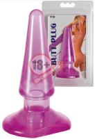 Фиолетовая анальная пробка BUTT PLUG - 9,5 см.