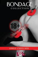 Красные меховые оковы на ноги BONDAGE