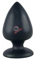 Большая чёрная анальная втулка Black Velvet Extra XL - 14 см.