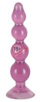 Розовый анальный стимулятор-ёлочка Anal Beads - 13 см.