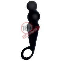 Чёрный анальный стимулятор ASSY THE MAGGOT SILICONE - 14,5 см.