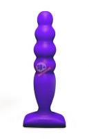 Фиолетовый анальный стимулятор Large Bubble Plug - 14,5 см.