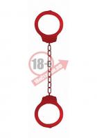Металлические красные оковы Pleasure Legcuffs