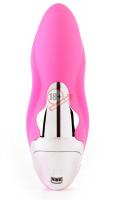 Розовый вибромассажёр THE NINA CURVY G - 13,4 см.