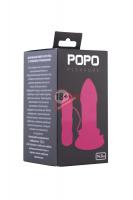 Розовая вибровтулка на присоске POPO Pleasure - 14 см.