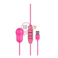 Розовый вибростимулятор с питанием от USB LET US-B 10 RHYTHMS BULLET LARGE PINK