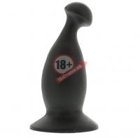 Чёрный массажёр простаты или точки G PURE ANAL G BUTT PLUG - 15 см.