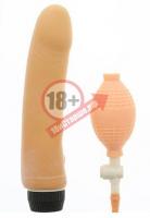 Телесный вибромассажёр с функцией расширения INFLATE A VIBE CONTOUR - 20,5 см.