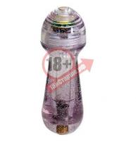 Фиолетовый мини-вибратор с блёстками Gleamer - 11,5 см.