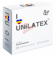 Разноцветные ароматизированные презервативы Unilatex Multifruits - 3 шт.