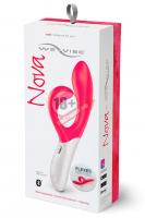 Розовый вибромассажёр с клиторальным отростком We Vibe Nova Pink - 21,5 см.