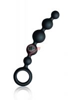 Малая чёрная анальная цепочка Joyballs Anal Wave - 17,5 см.