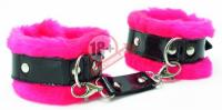 Розовые наручники с мехом BDSM Light