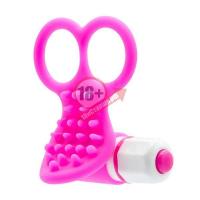 Розовый вибростимулятор с петлями для пальцев SEE YOU FINGERING PINK