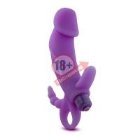 Фиолетовый вибромассажёр LUXE VENUS PURPLE - 17,2 см.