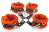 Набор оков с красным мехом BDSM Light