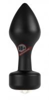 Чёрный анальный плаг Elegant Black - 8,3 см.