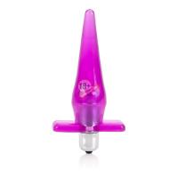 Розовая анальная пробка Mini Vibro Tease - 12,7 см.