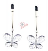 Зажимы для сосков с подвесками-бабочками Butterfly Clamps