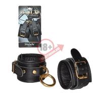 Кожаные наручники с круглым карабином Sitabella Gold Collection