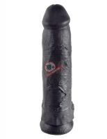 Чёрный фаллоимитатор-гигант 12" Cock with Balls - 30,5 см.
