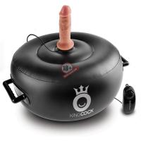 Вибромассажер на воздушной подушке King Cock Vibrating Inflatable Hot Seat с двумя насадками