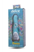 Голубой мини-вибратор Dolce Owen - 12,5 см.