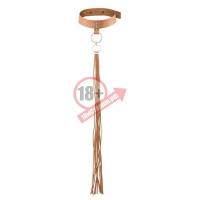 Коричневый ошейник с кистями Tassel Choker