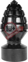 Анальная пробка в виде боеголовки All Black Andreas Dildo - 14,5 см.