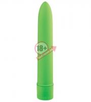 Зелёный классический вибратор BASICX MULTISPEED VIBRATOR GREEN 7INCH - 18 см.