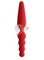 Массажер для анальной стимуляции MENZSTUFF DUAL PROBE RED - 18 см.
